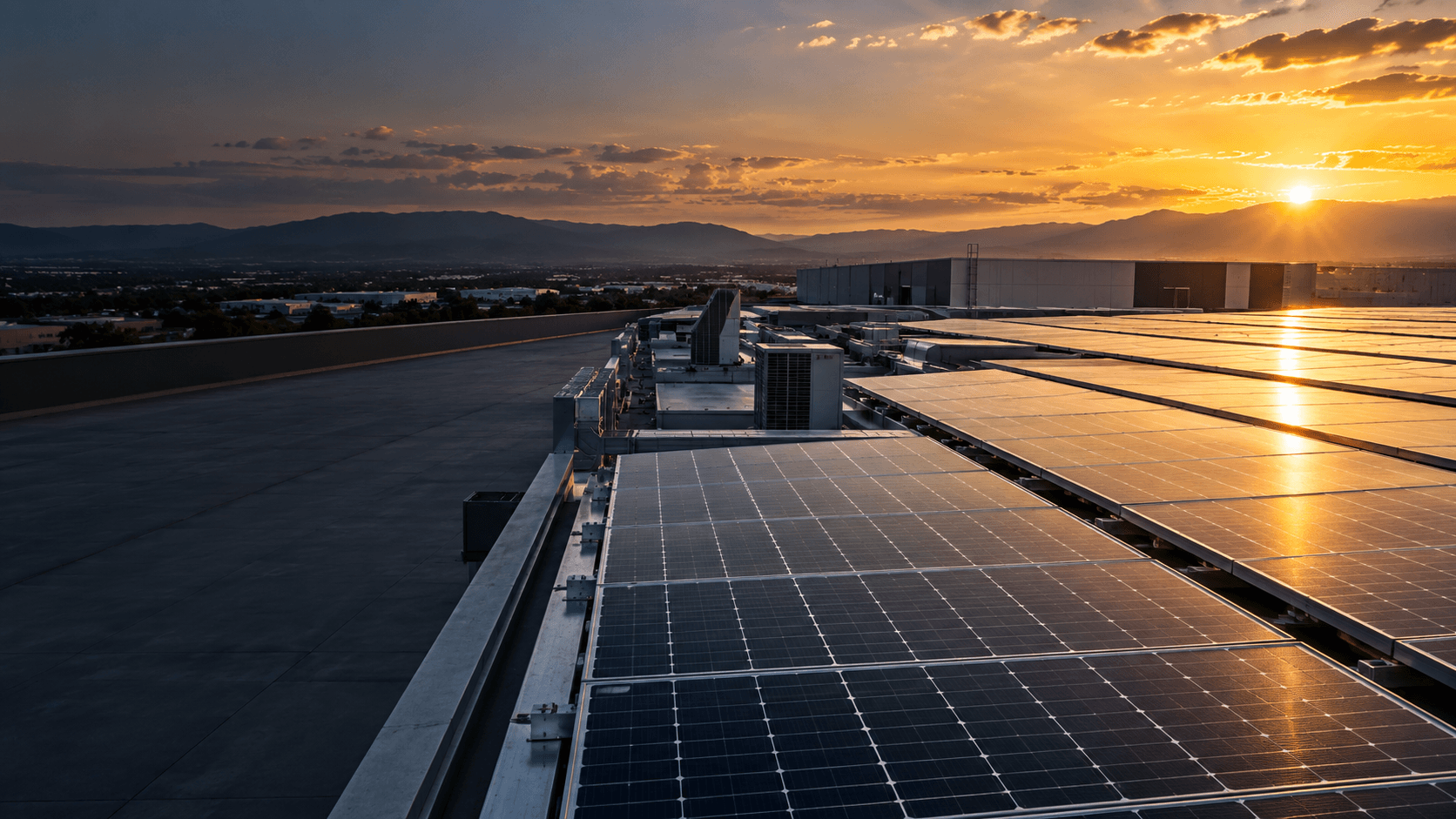 Instalacion solar industrial con modulos fotovoltaicos